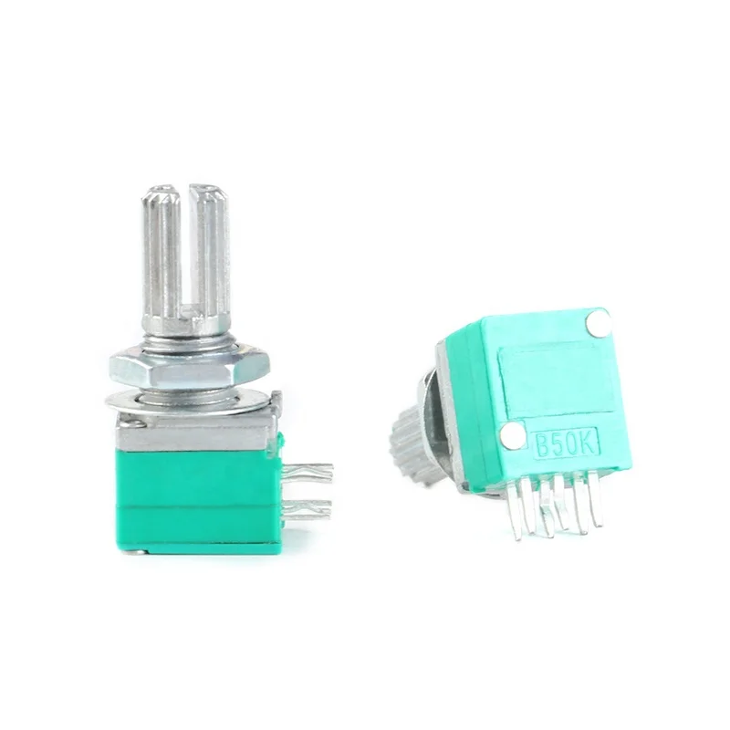 High Quality 6 Pin 15mm B5K B10K B20K B50K B100K Audio Amplifier Sealed Dual Potentiometer