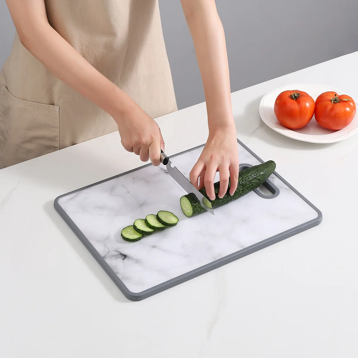 New Design Colored Marble Wood Cutting Board Plastic MDF Kitchen Utensils Chopping Cutting Board