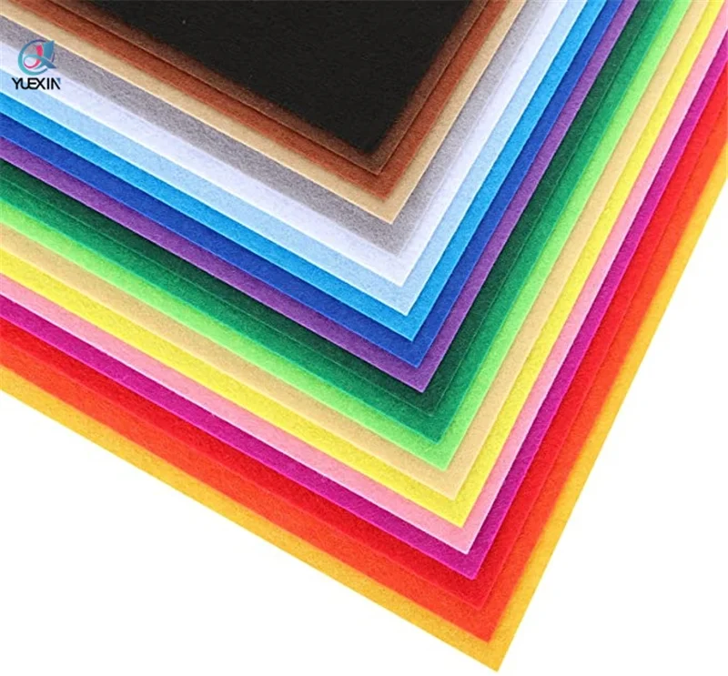 ECO-friendly soft polyester craft felt fabric with 40 unique colors in stock