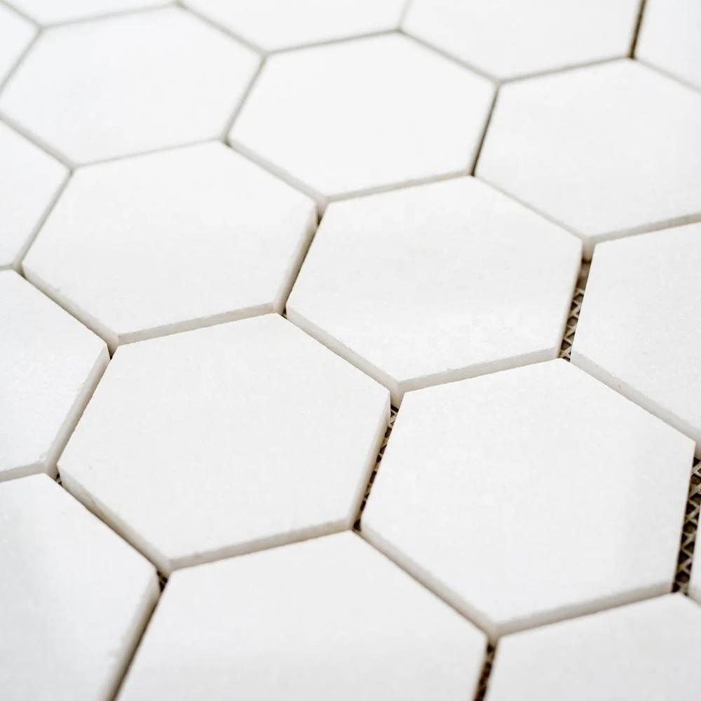 Factory Directly Premium Hexagon Thassos Marble Mosaic White Tile For Kitchen Backsplash