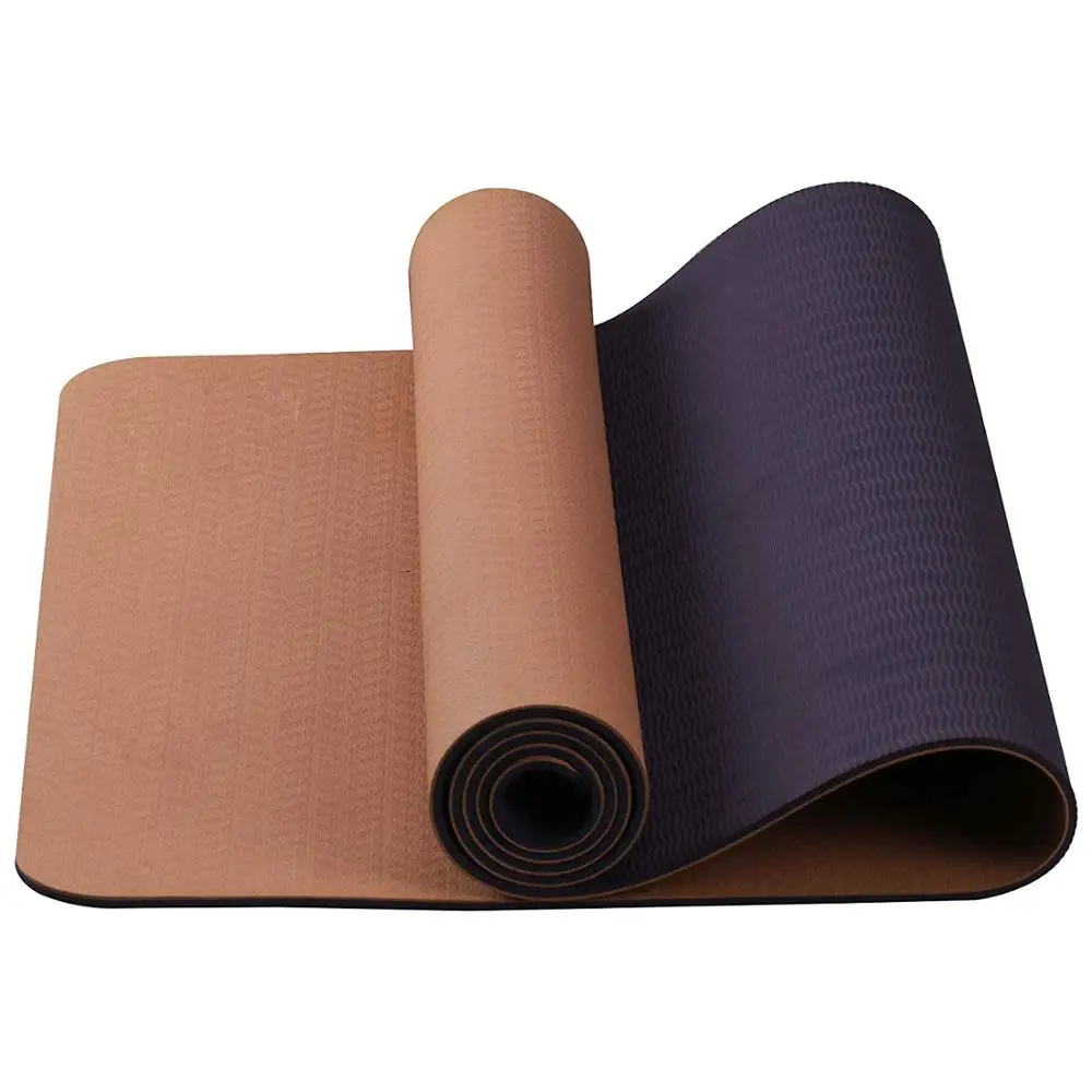 custom print logo organic bamboo fitness yoga mat