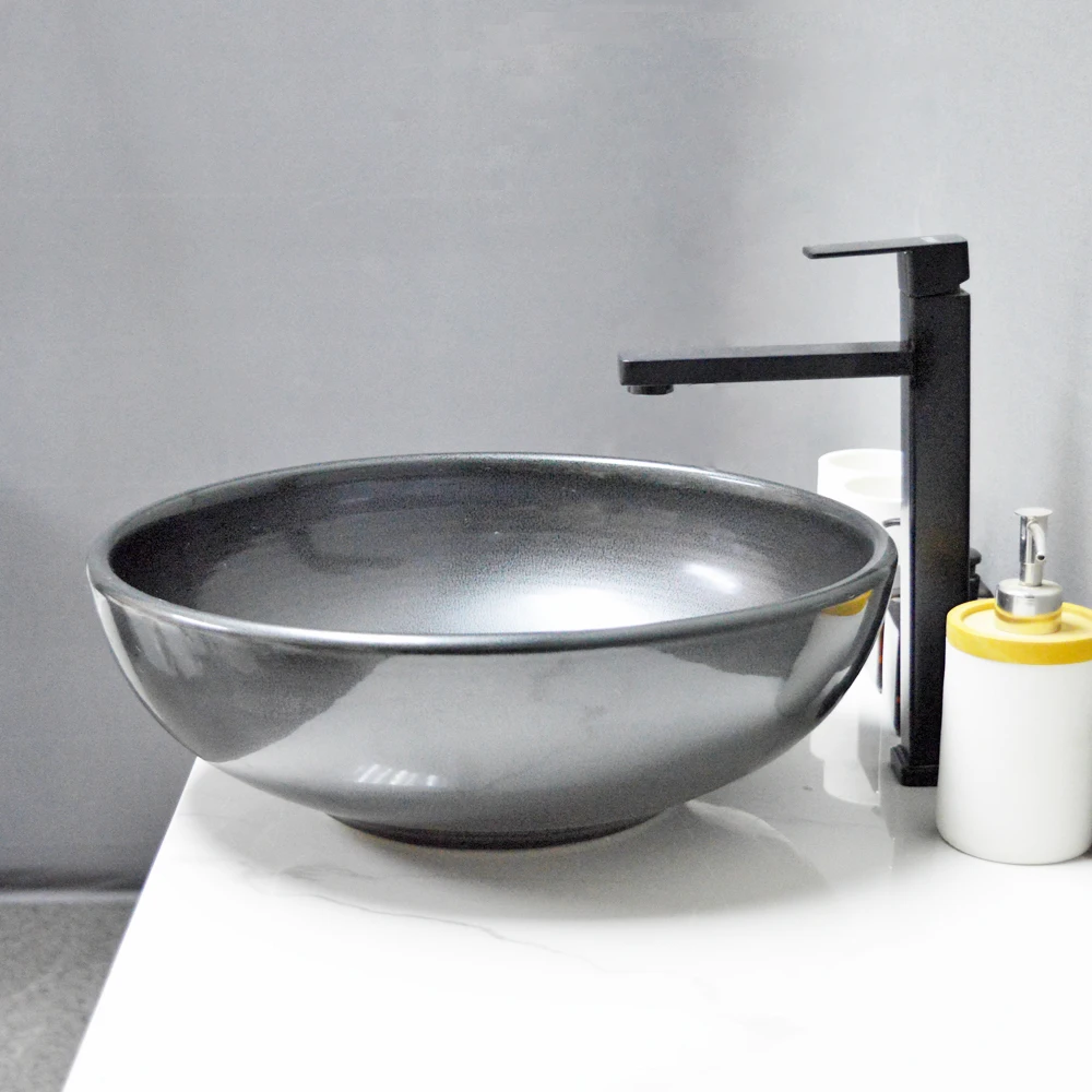 Chaozhou Ceramic Table Top round ceramic art wash basin sink lavabo blanco customized bathroom countertop sinks basin