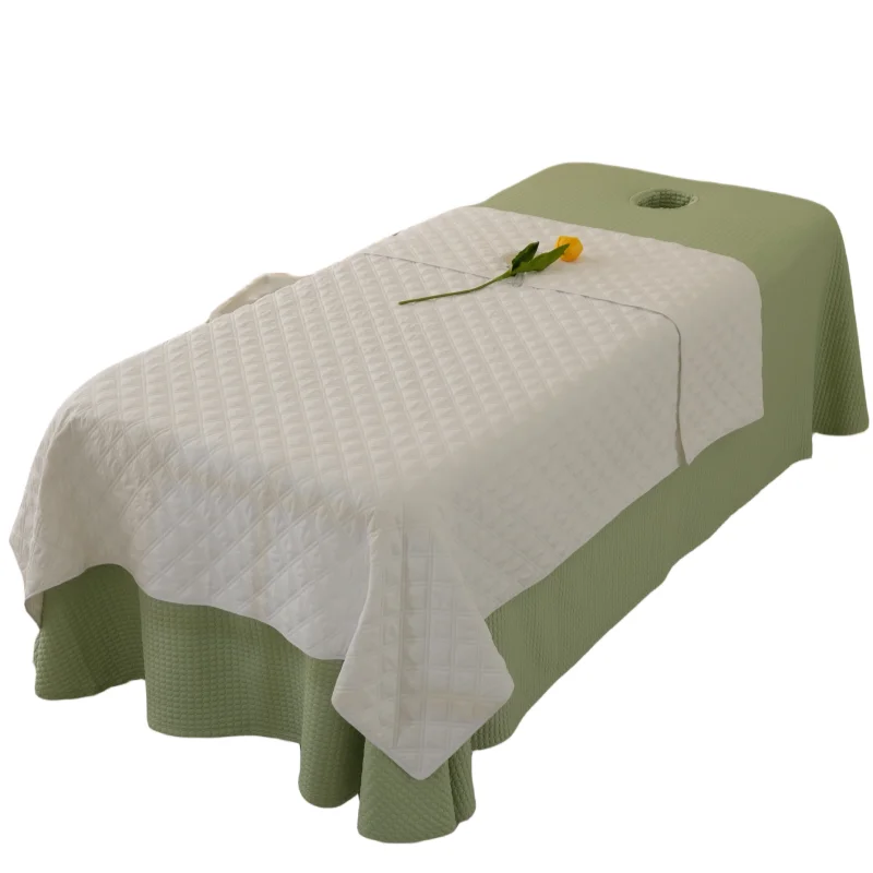 white Microfiber Quilted Blanket for Massage Tables Premium Quilted Blanket for salon bed