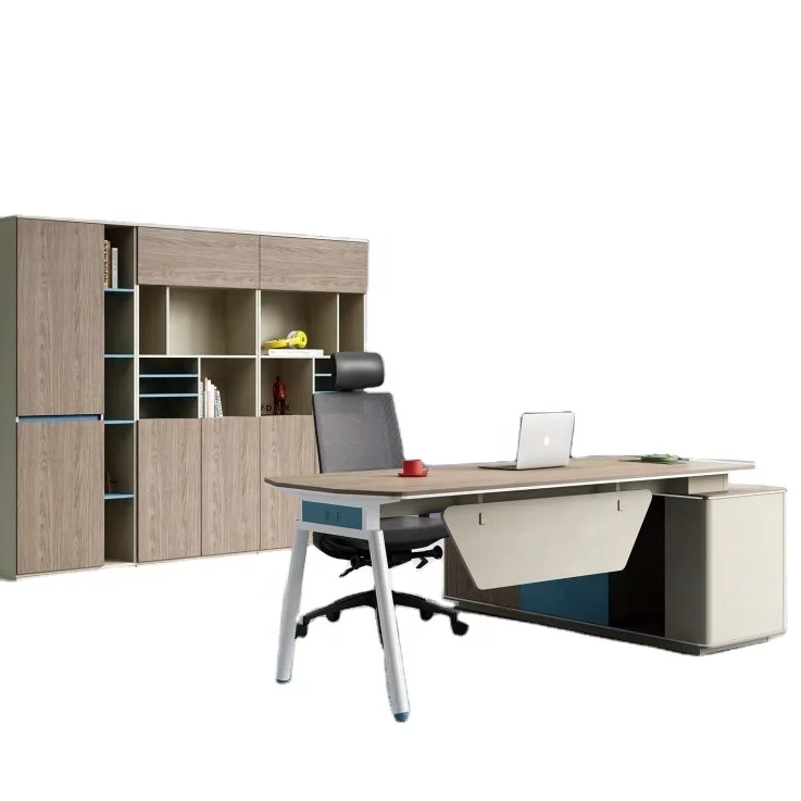 China manufacturer 1.8 meter/2 meter L shape modern style MDF executive wooden office desk