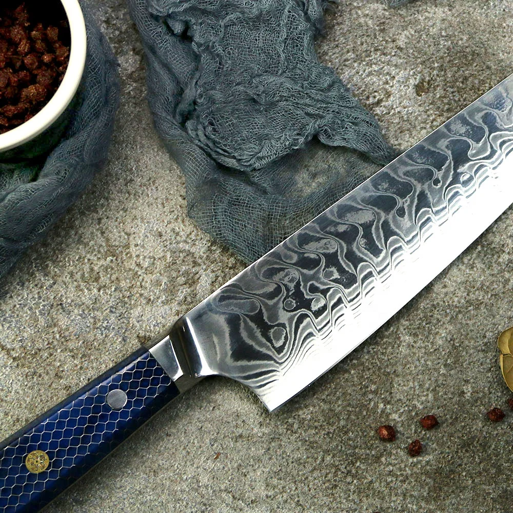 Kitchen Cleaver Nakiri Knife Japanese VG10 Damascus Steel 7 Inch Chef Knives Stainless Steel KNIFE