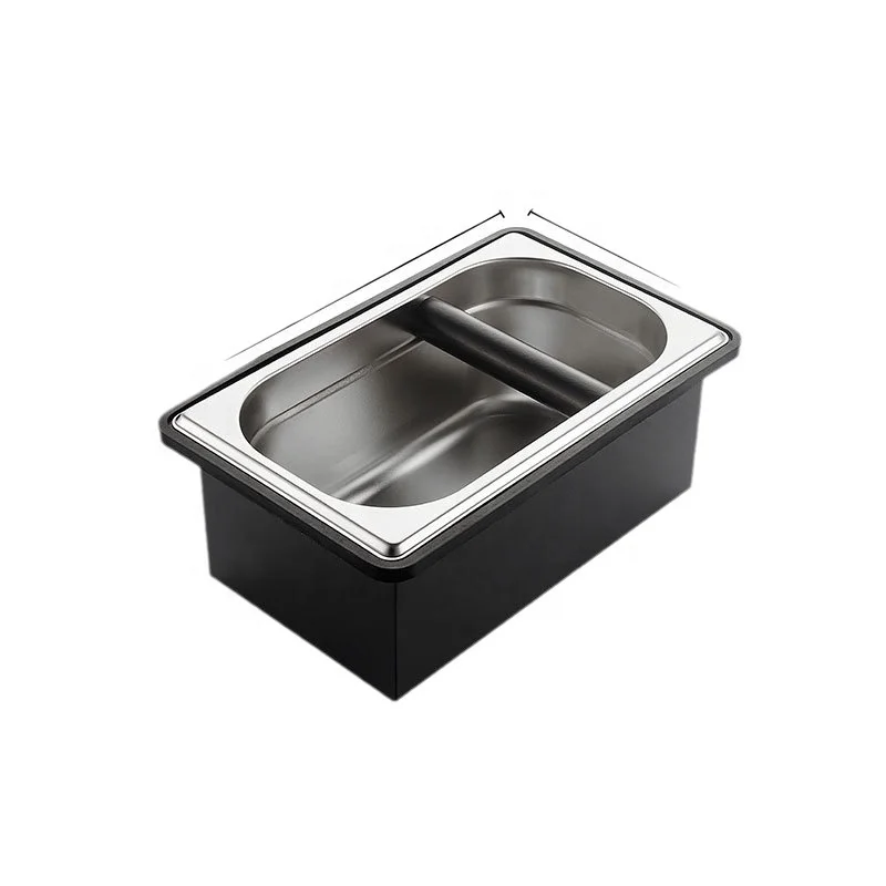Arriart Italian coffee accessories coffee grounds pail Built-in bar stainless steel coffee grounder knock box slag drum