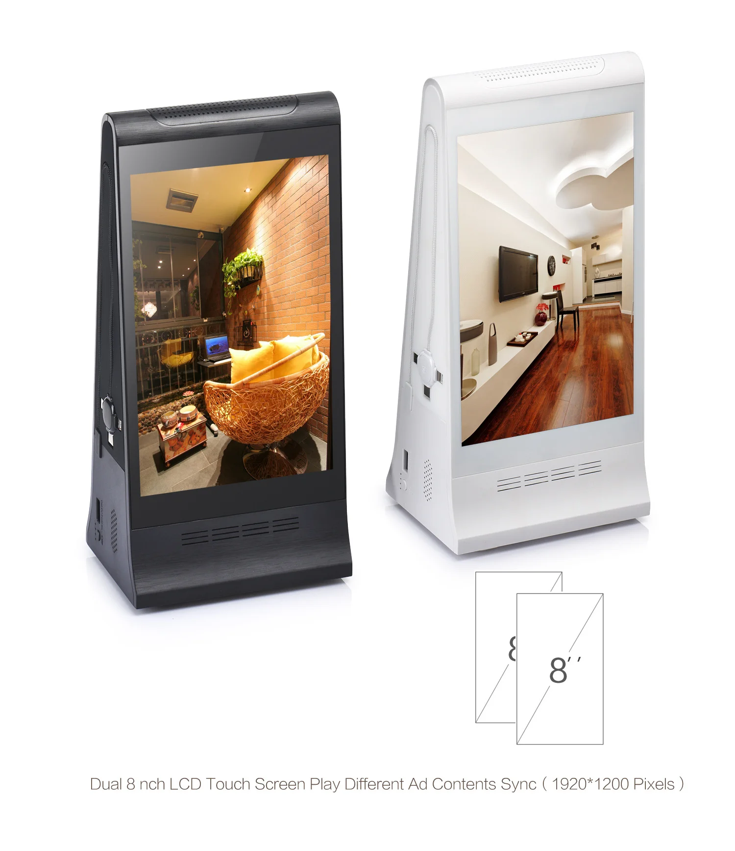 7 Inch Android System Advertising Media Player With Phone Charger Automatically Display Pictures VideoS Remote Control By Phone