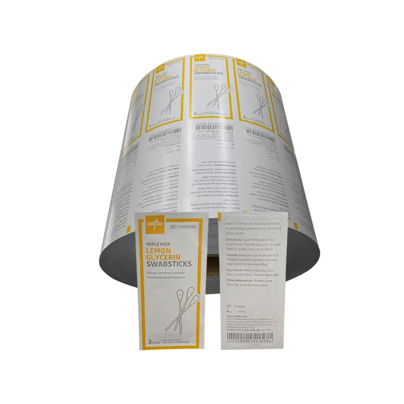 Шаньдун фабрика алюминиевая фольга ламинированная бумага пленка упаковка спиртовые прокладки/BZK антисептический тампон для автоматической упаковочной машины