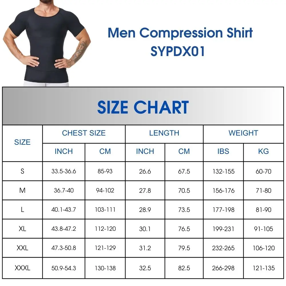 Hide Men Boobs Gynecomastia Compression Shirts Short Sleeve Body Shaper For Men