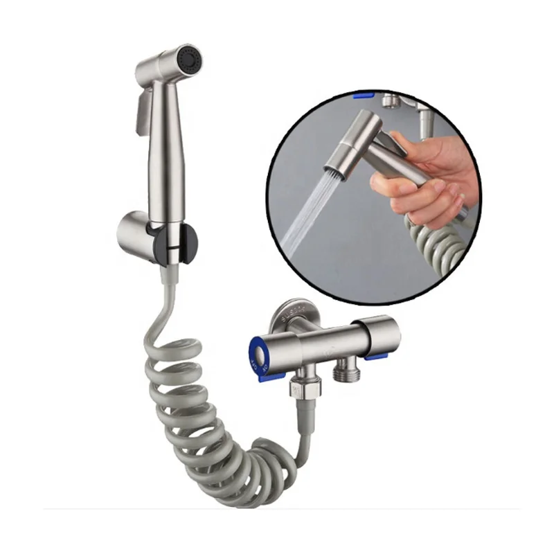 China Supplier SS304 Brushed Bidet Shattafs Set
