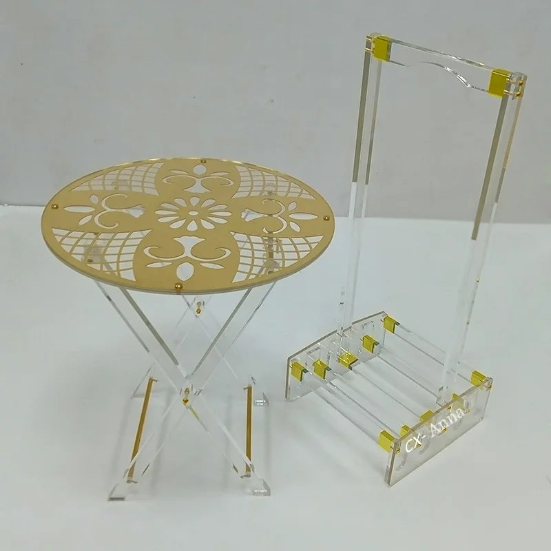 2022 Newest Style Saudi Arabia Wholesale Tea Table Set Transparent Clear Acrylic Folding Tray Table For Home