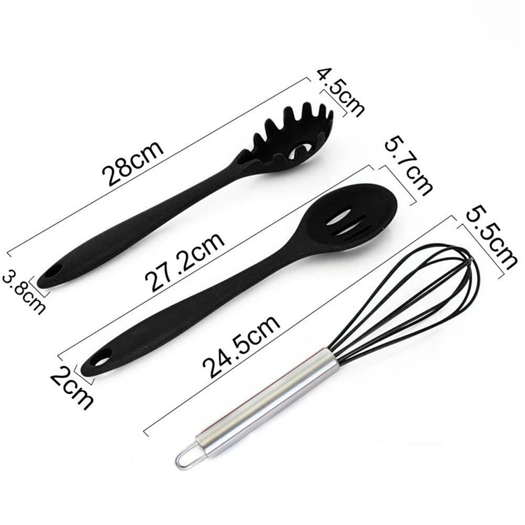 Top Seller Cooking Tool Silicone Kitchenware Accessory Cheap Colorful Silicone Kitchen Utensil Set