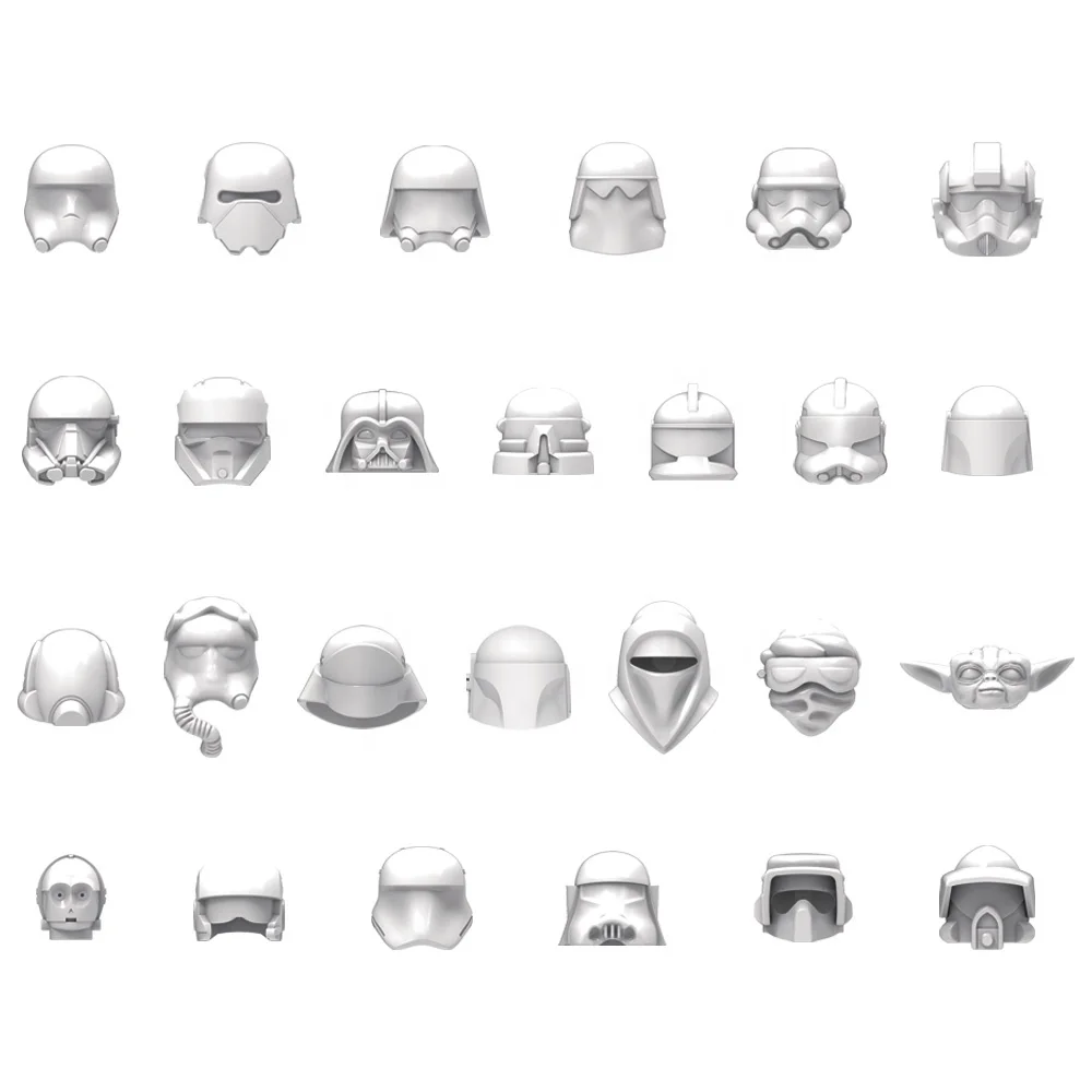 Hot Sale Custom Helmet Molds Weapon Clone Trooper Stormtrooper Knights of Ren Darth Vader Mini Building Blocks Kids Gift Toys