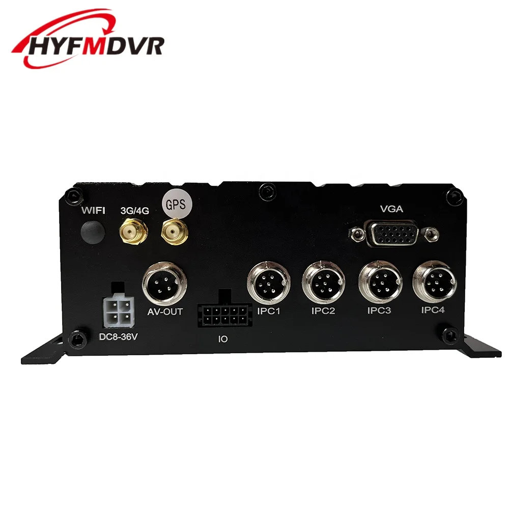HYFMNVR AHD 4 Channels HDD Car Video Recorder GPS Beidou 3G High-definition Vehicle Monitoring Host Mobile NVR Manufacturers