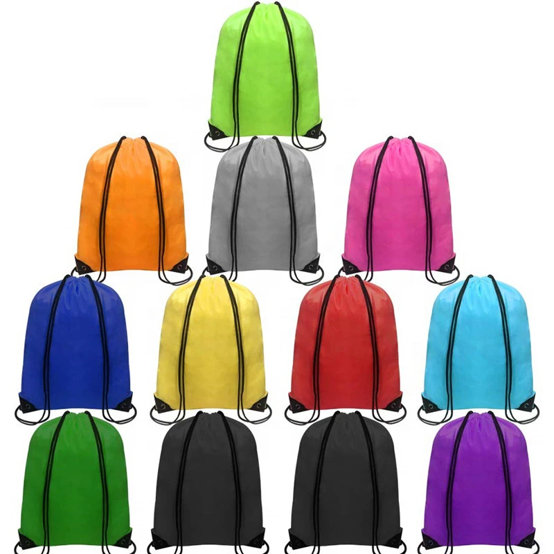 Hot Sale Cheap Drawstring Gift Bags Promotional Custom Logo Drawstring Bag Waterproof Polyester Drawstring Bag