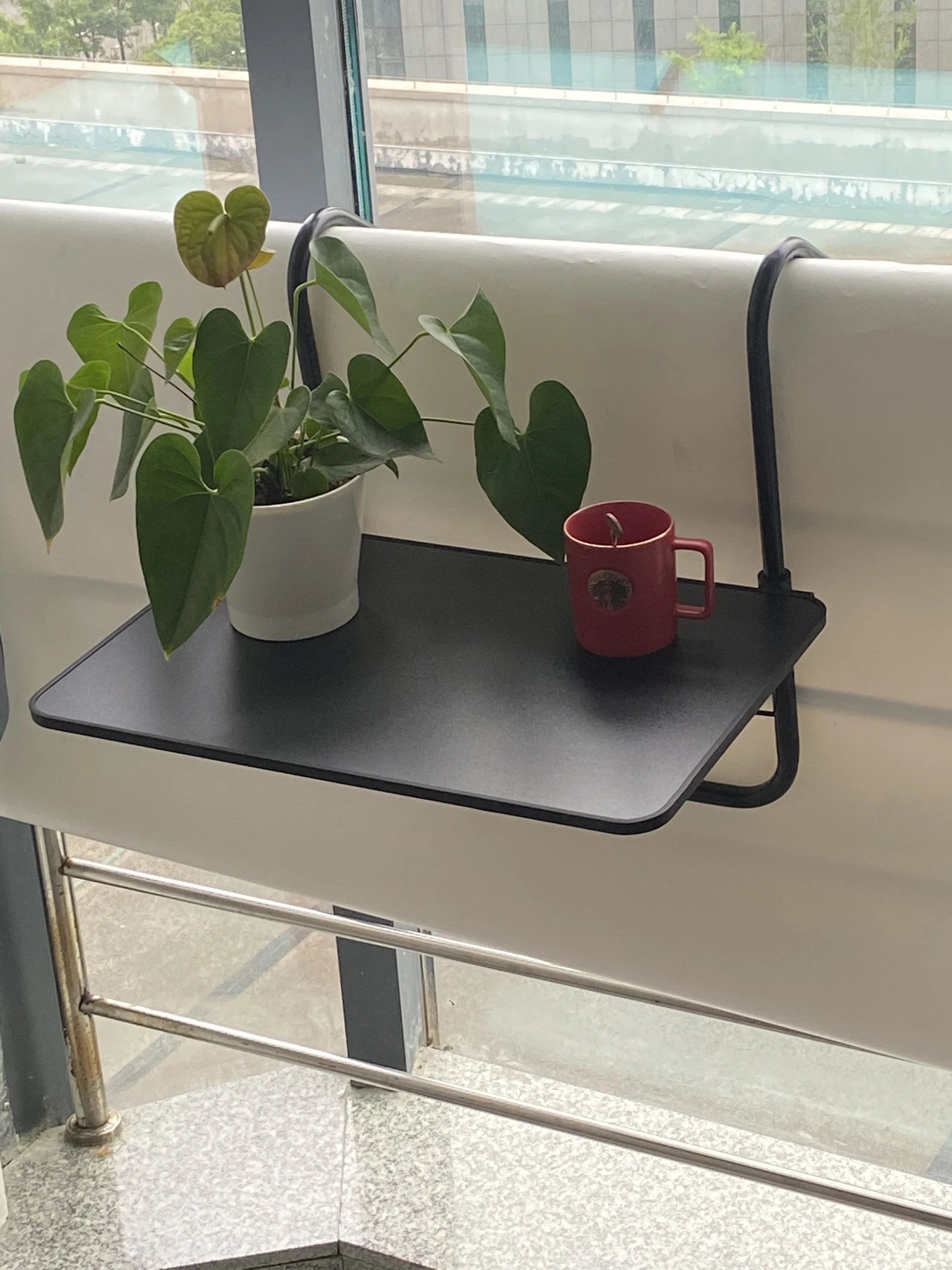 Folded and height adjustable Balcony Hanging Table