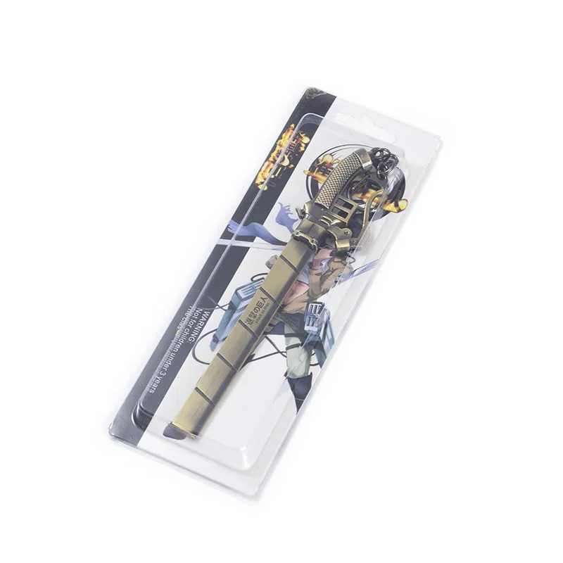 Hot Selling Japan Anime Attack on Tian Metal keychain Accessories Creative Weapon Pendant