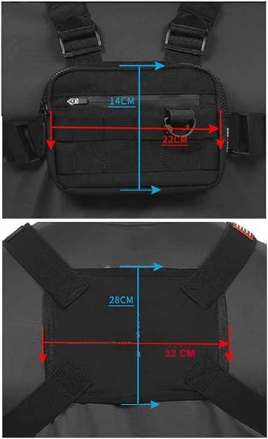 BSCI factory custom lightweight outdoor sports running chest pack tactical chest pack chest bag