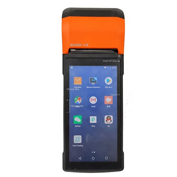 
Высококачественный Мобильный многосенсорный экран, умный беспроводной ручной терминал, портативный кассовый аппарат, Pos-система Sunmi V2 