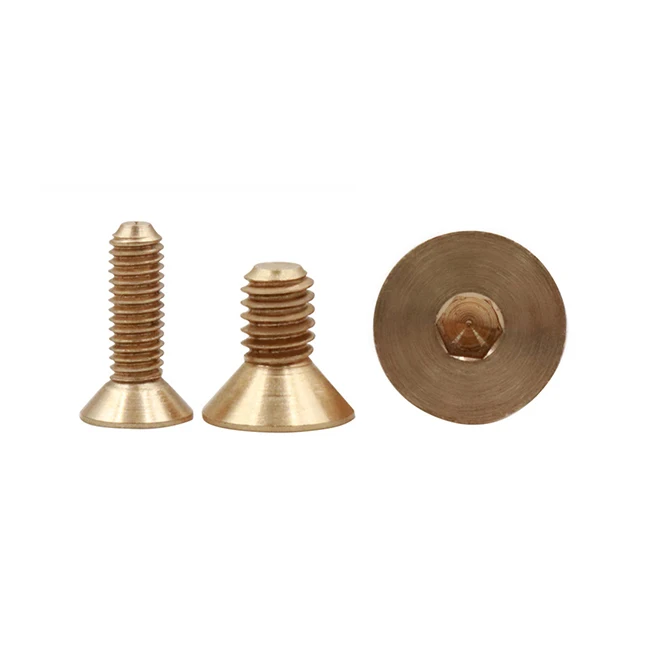 DIN7991 Copper Hex Machine Screw / Flat Head Hexagon Socket Countersunk Head Screws