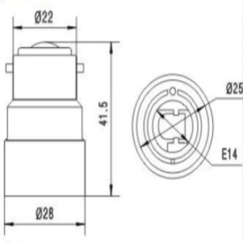 Cassette Lamp Holder Copper Plastic B22 to E14 Light Holder Fittings Socket Converter B22 SAA Lighting Accessory