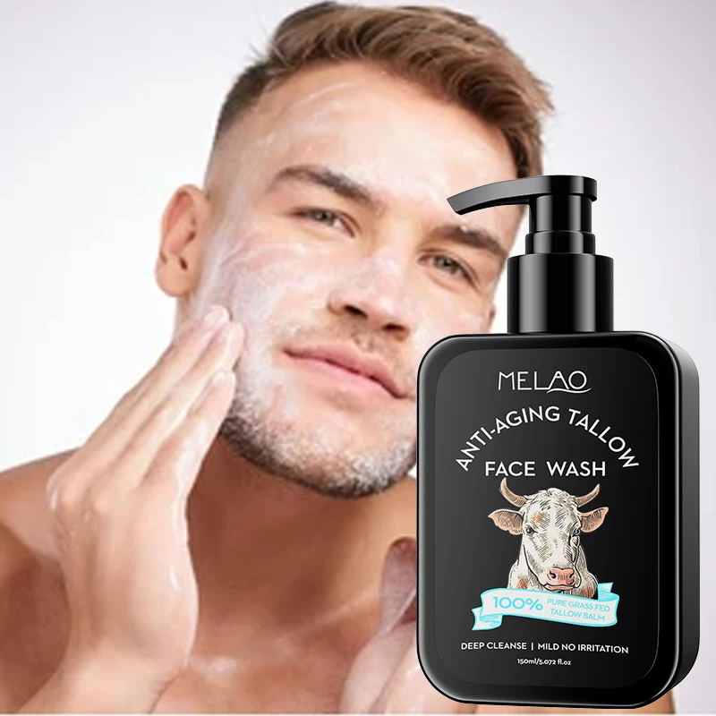 Beauty Products Face Care Anti Aging Tallow Face Washing Facial Cleanser For Men