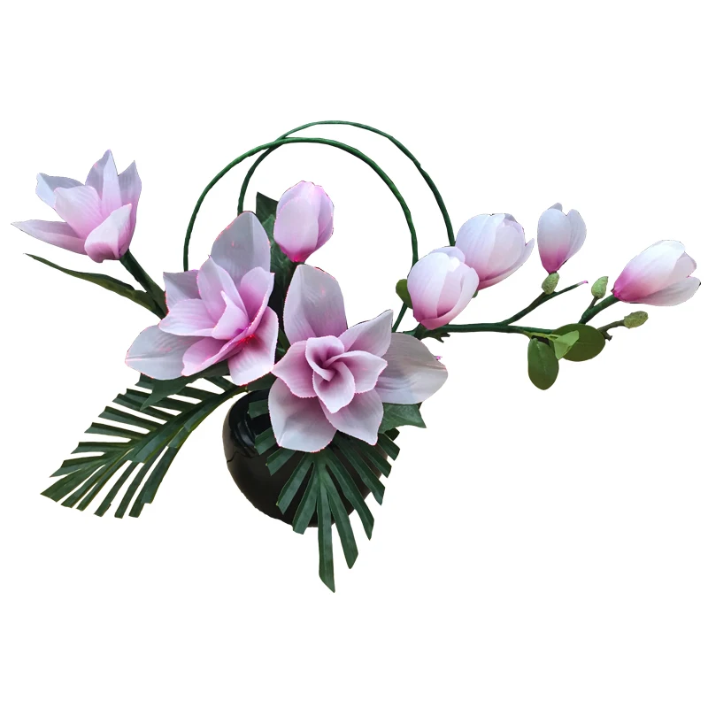 2022 Wholesale factory supply handmade silk flower LED fiber optic flower lamp wedding home centerpieces decor