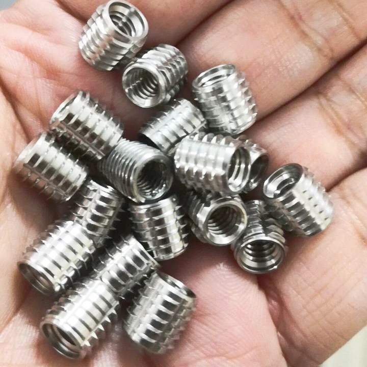 1/4-20UNC  Furniture Connector Parts Stainless Steel 303 Furniture Wooden Insert Nut