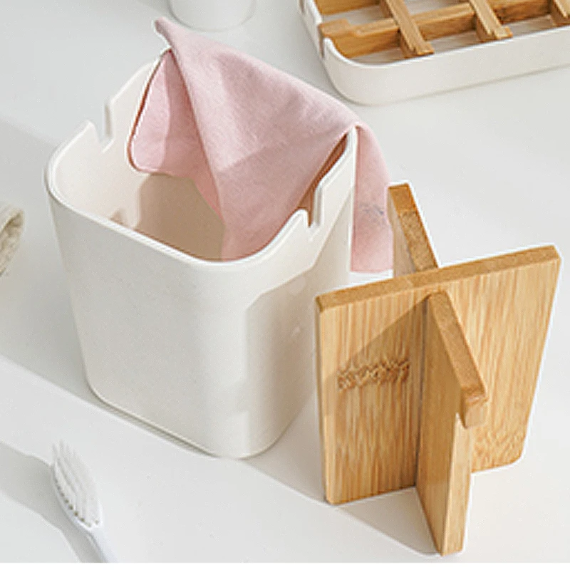 No Plastic Biodegradable Bamboo Fiber Travel Toothbrush Pen Pencil Holder Cup for Office Bathroom