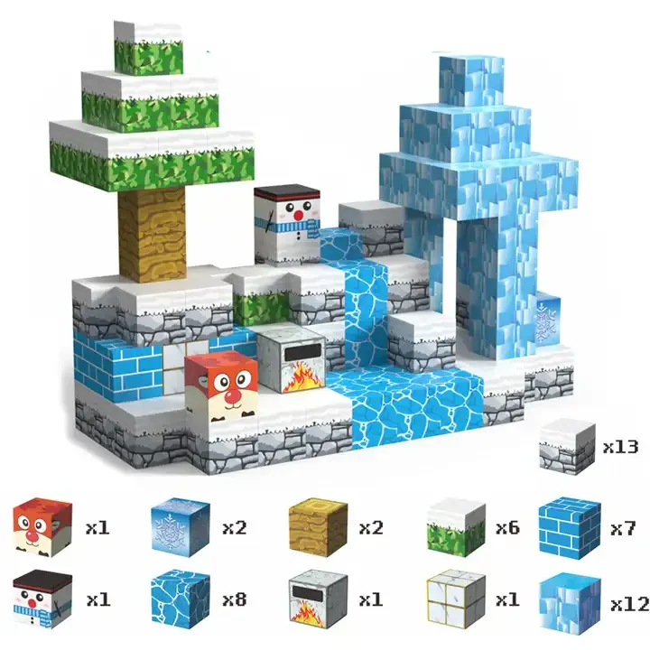 CAYI My World Cube Block мир снега и льда креативный Набор кубиков для творчества Moc кубики Развивающие игрушки детей
