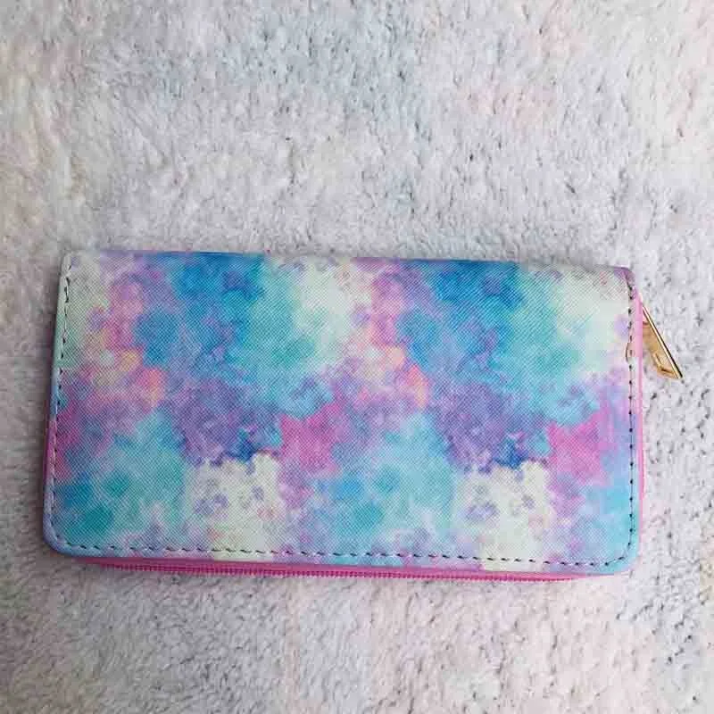 PU Leather Western Sunflower Clutch Women Sewing Pattern Compact Wallet Sublimation Turquoise Zip Around Wallet