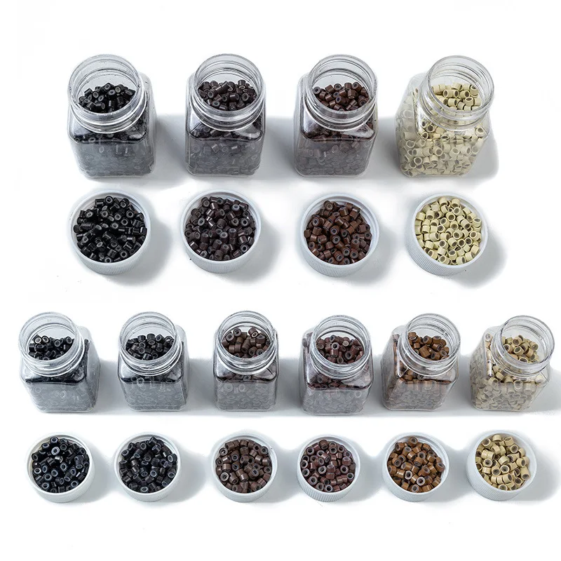 Wholesale Natural Hair Extension Beads Tools Microlink Copper Tubes Itip Nano Micro Silicone Hair Beads For Hair Extensions