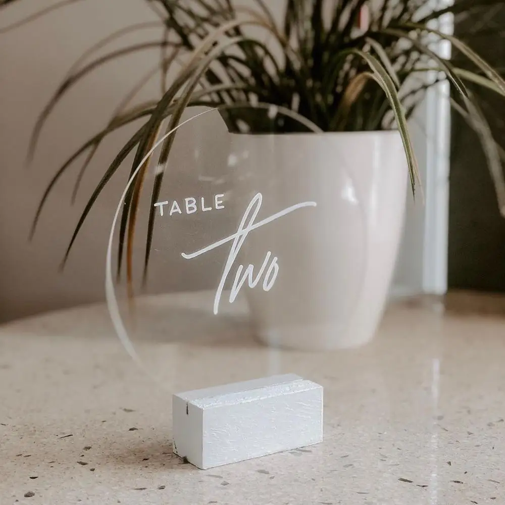 A & C изготовленный на заказ место карты зеркало Свадебная циркониевая диатема, стоящая акриловая свадебного стола номер