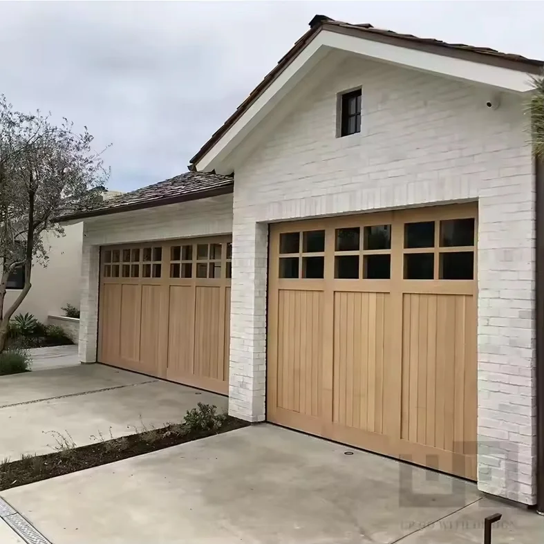 Modern Residential Barn Door Style Retro American Automatic Remote Electric Garage Door For House