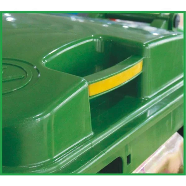 660Liter Plastic Recycle Mobile Garbage Bin With Flat Lid