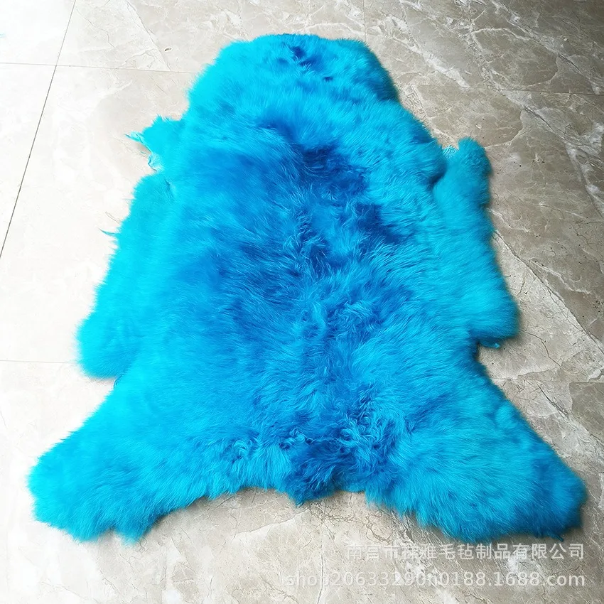 Colorful Australian Fur Large Hair Fine Leather Color lion Head Whole Sheepskin Dance lion Dragon lion Decorative Hair
