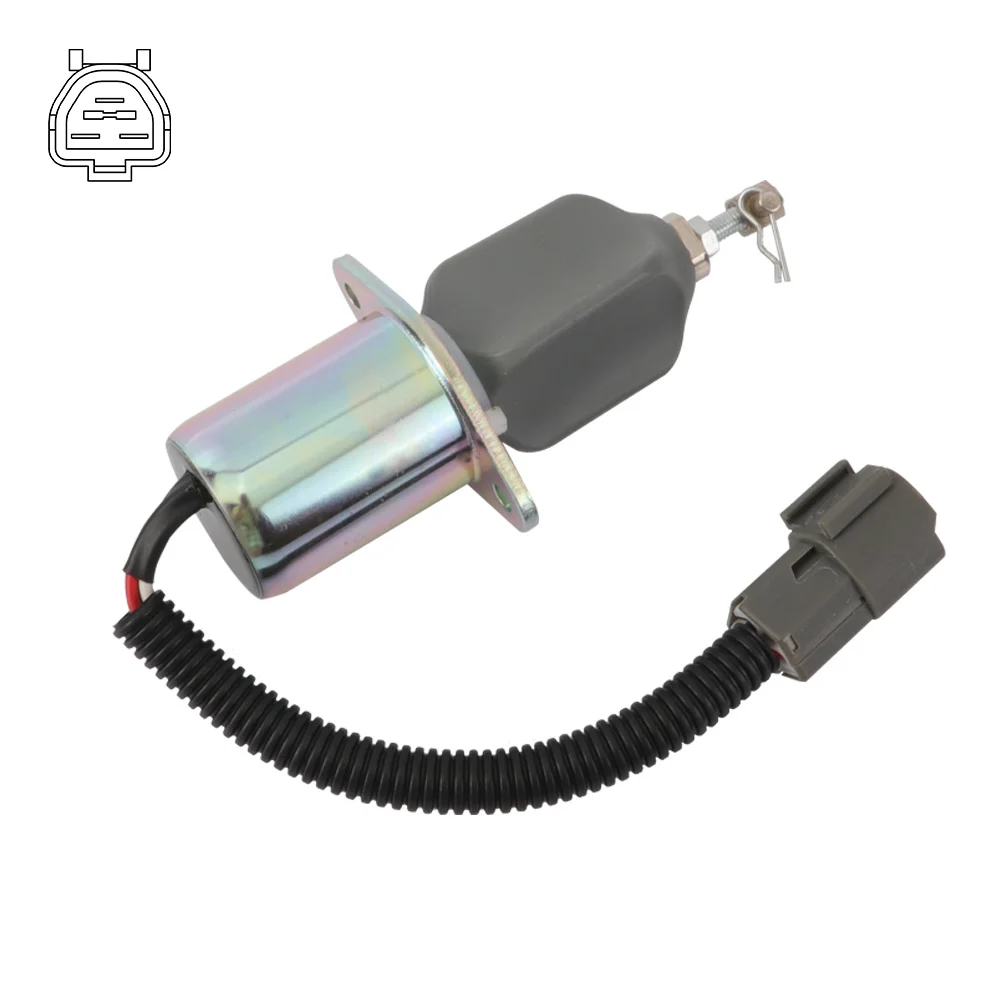 XIANGRUI Factory New 24V Fuel Shut Off Solenoid Valve Stop Solenoid Valve fit for Yanmar 1751ES-24A3UC12B1S XR-3041