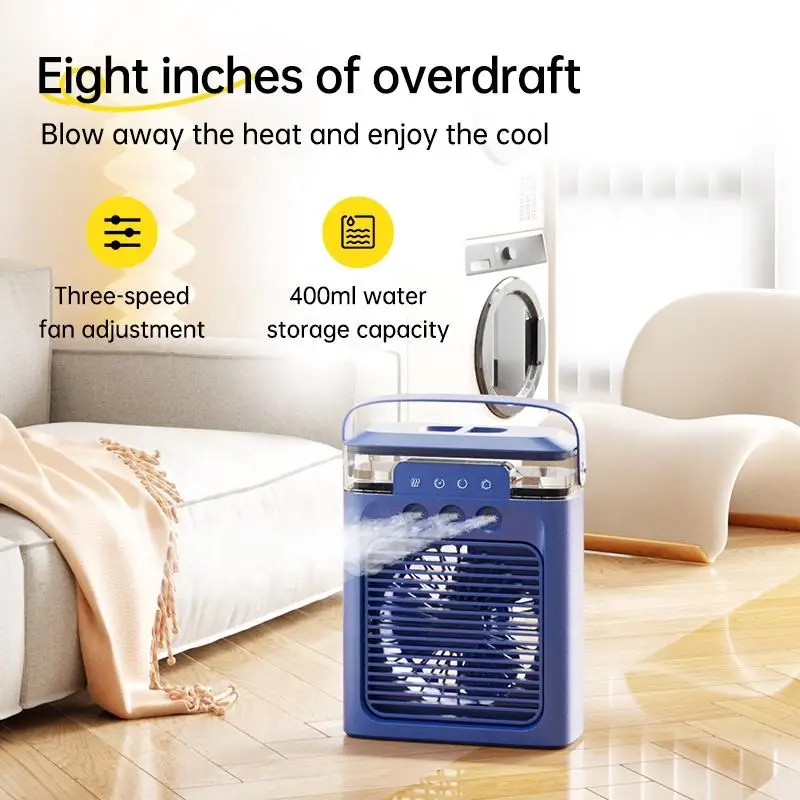 Portable Air Conditioner Cooling Fan Evaporative Mini Air Conditioner Mini Ventilador 3Speed Portable Air Conditioner
