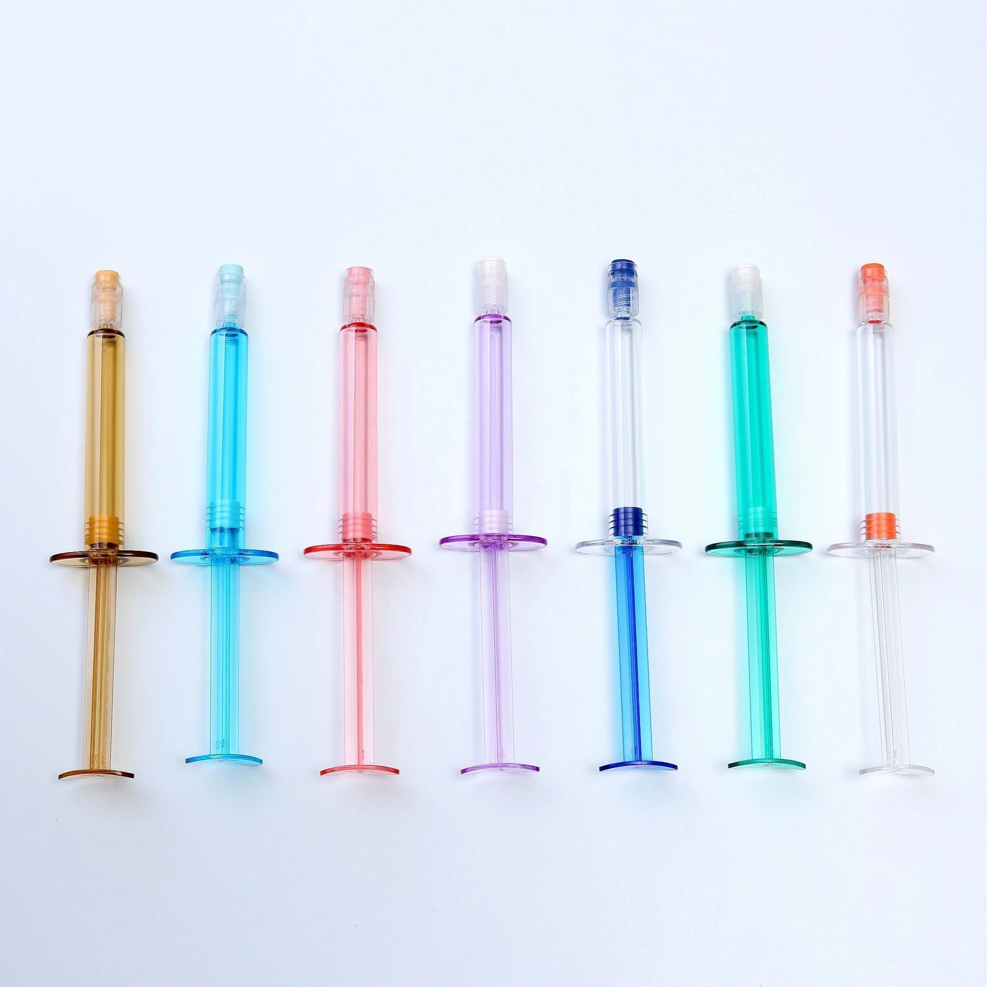 Custom Logo empty 1/2/3/5/10ml plastic syringes with luer lock for tooth whitening