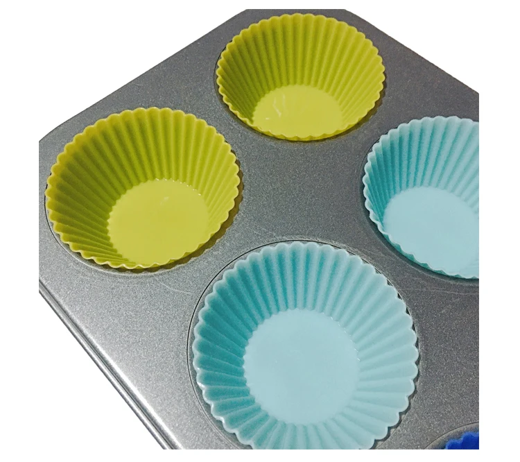 Reusable Silicone Cupcake Baking Cups Muffin Cups,Non-Stick Multi- Colors Container for cooking,Multicolor Cupcake Liner Molder
