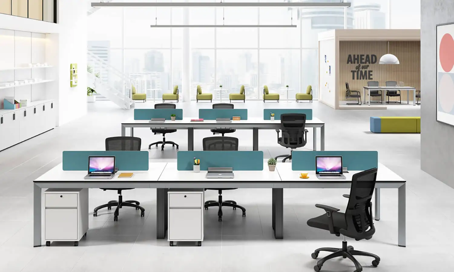 10 человек офисные модульные перегородки из МДФ рабочая мебель для сотрудников стол рабочего стола