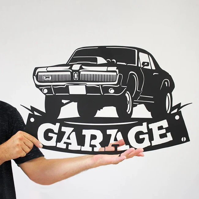 Custom Metal Car Silhouette Metal Wall Art Laser Cut Modern Home Decor Metal Wall Art