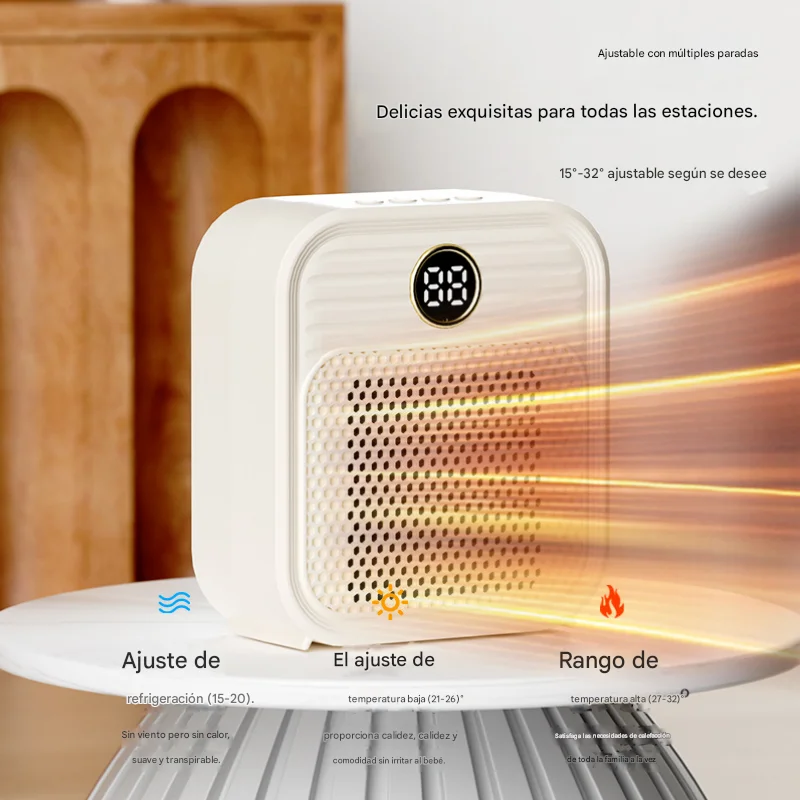 Mini ventilation heater anti-scalding outlet vertical and horizontal dual-purpose intelligent temperature control heater
