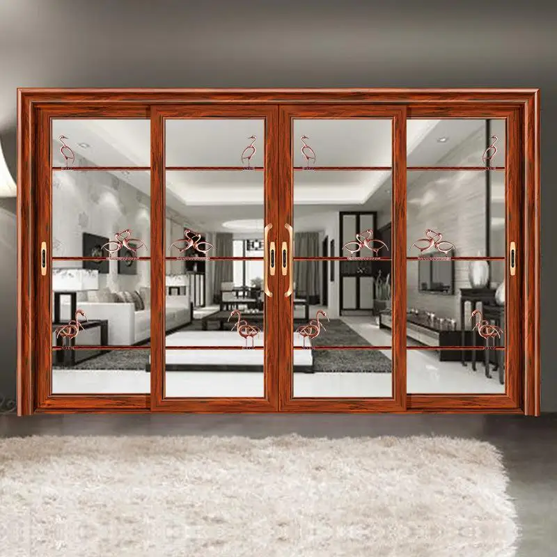 Aluminum frame tempered glass sliding door steel double side sliding glass door lock in china china safe lock