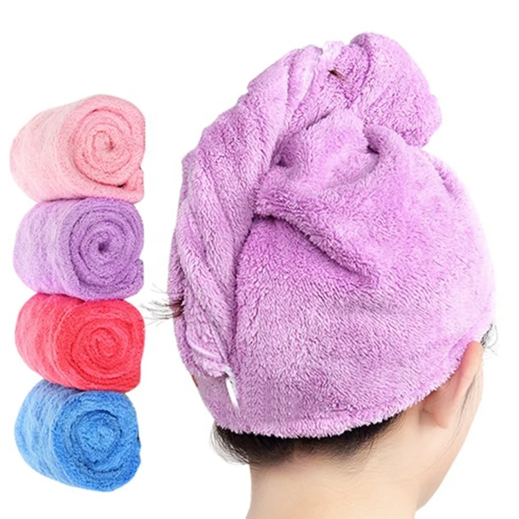 Most Selling Product 25*65cm Super Water Absorbency Microfiber Hair Turban Towel Hair Drying Wrap Towel