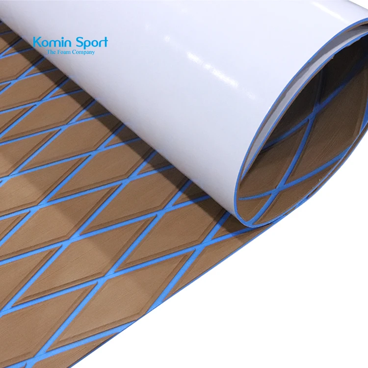 Marine Boat Yacht RV EVA Foam Diamond Pattern Teak Decking Sheet double layer CNC carving