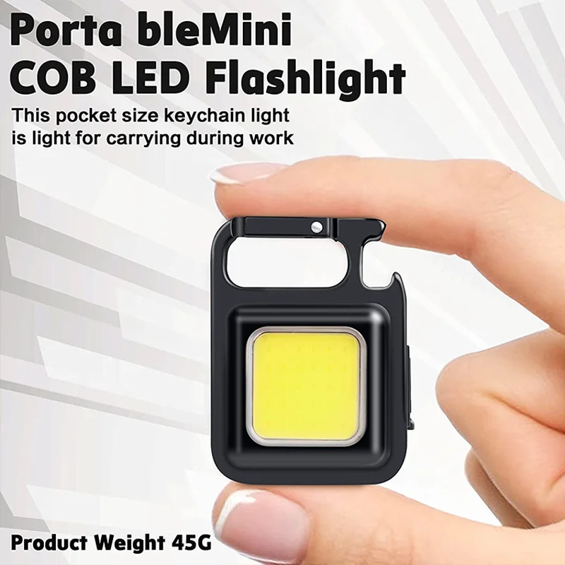 2022 Brightenlux High Quality Magnetic rechargeable  Keychain cob work lights
