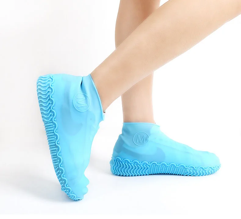 Hot Selling Customized Color Clear Rain Boot Anti Slip Rainy Reusable Waterproof Shoe Covers