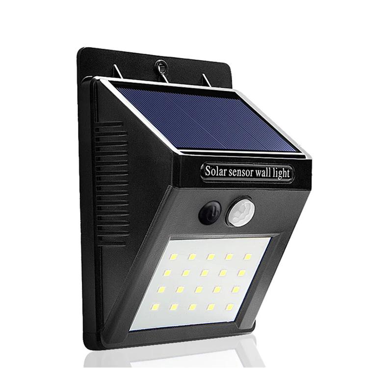 Настенный светильник с солнечной батареей 2021, IP65, водонепроницаемый наружный светодиодный светильник с датчиком движения для сада