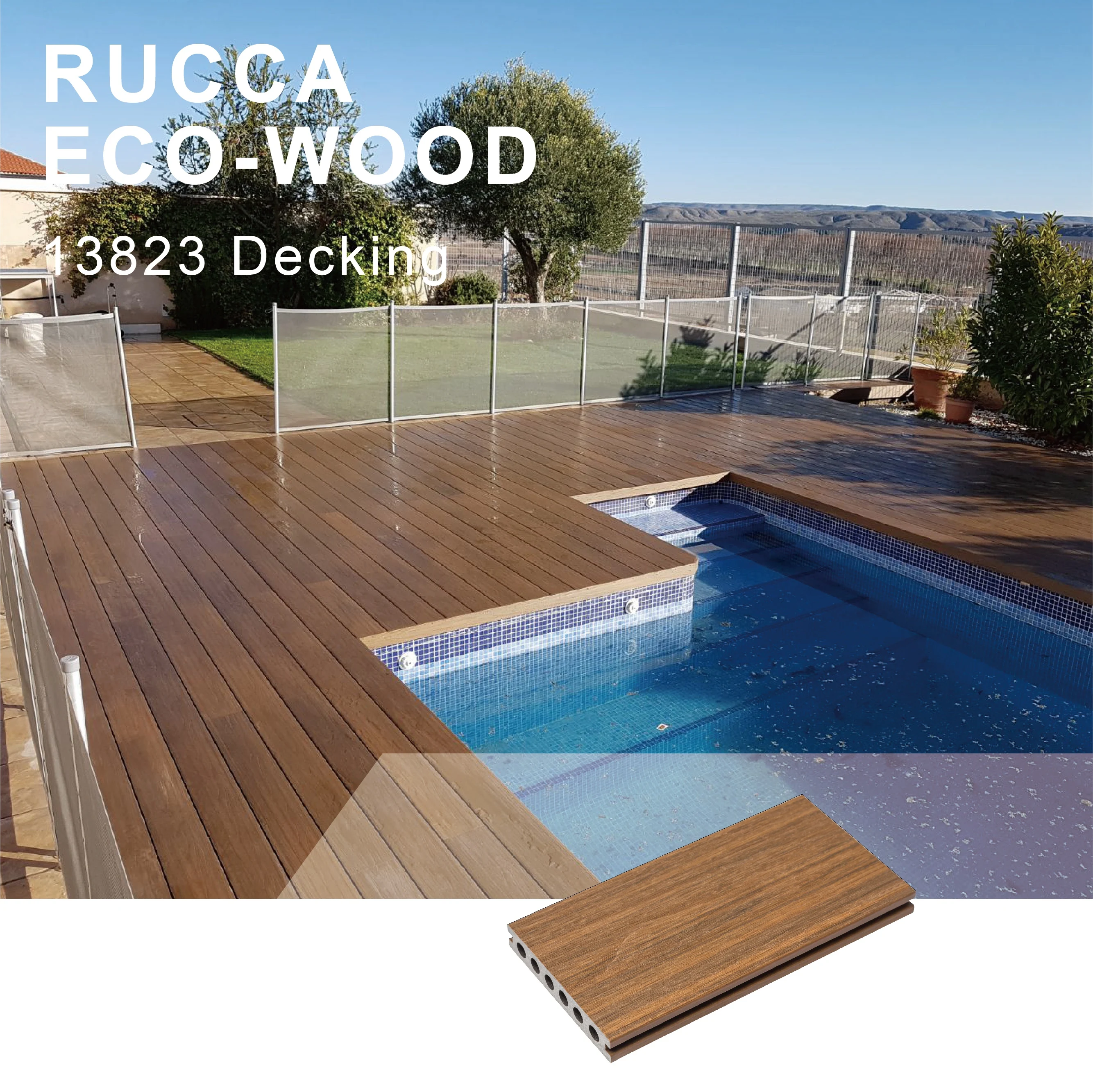 Hot Sale Black Wpc Wood Plastic Composite Decking Board 138*23mm wpc decking wood plastic composite deck
